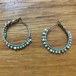 Beaded hoop earrings